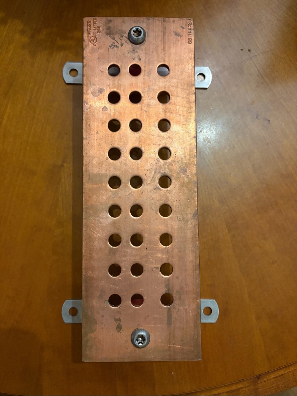 HARGER GROUND BAR J PATTERN COPPER  Model GBI14412J Never used
